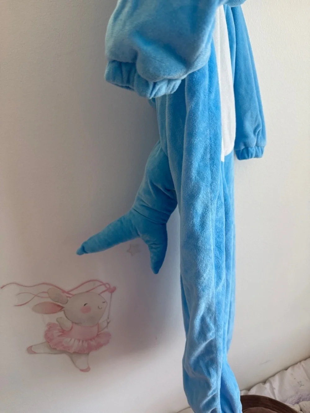 Target Kids Blue and White Sharks Onesie Costume - Picture 3 of 8